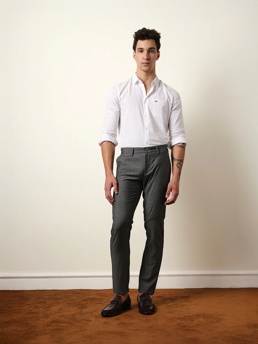 Men Solid Formal Trouser - Image 8