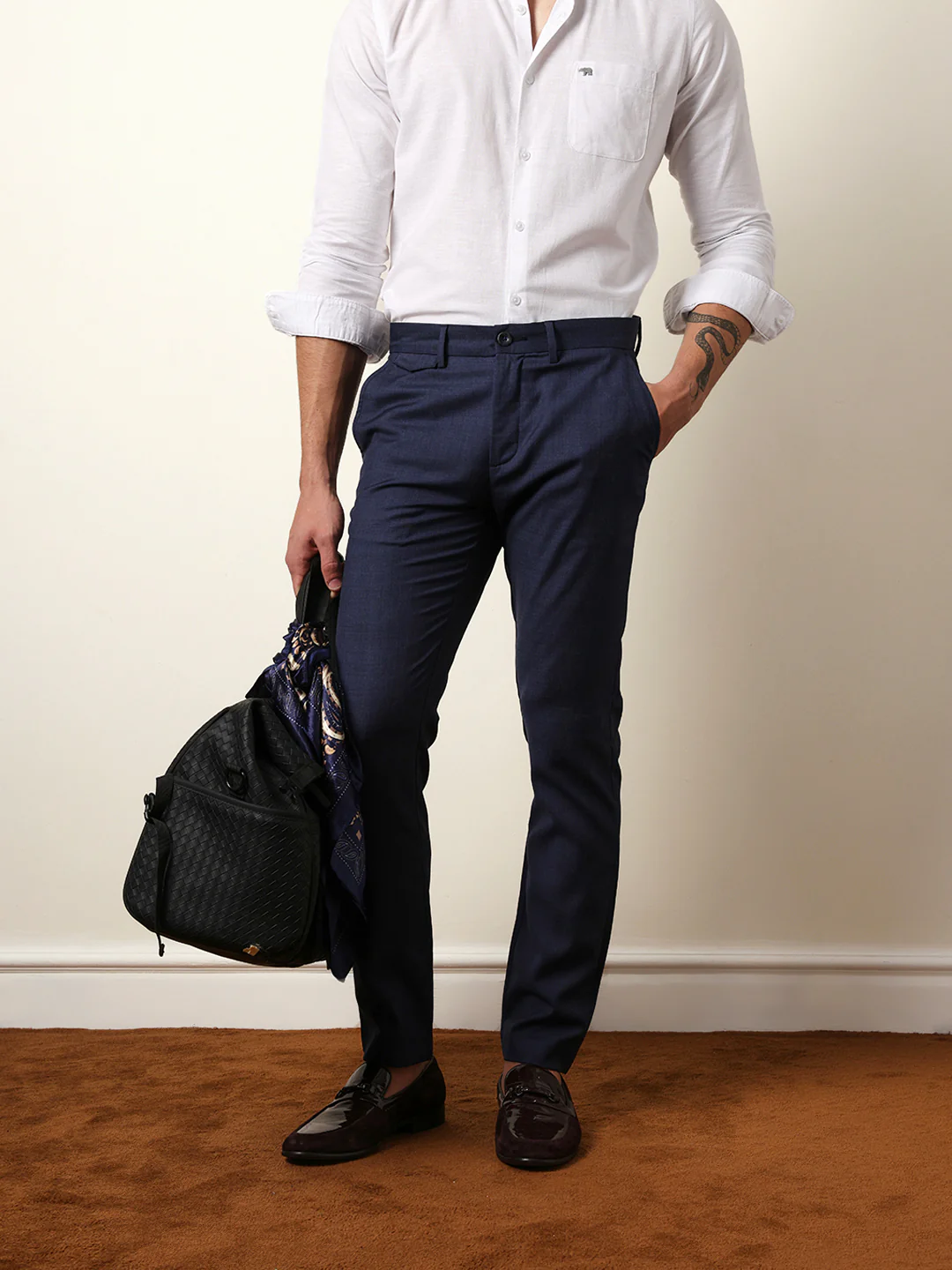 Men Solid Formal Trouser