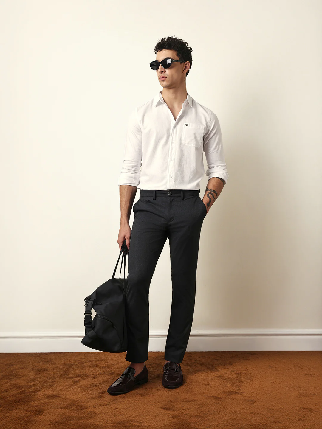 Men Solid Formal Trouser