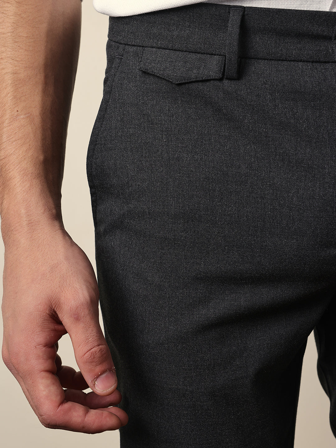 Men Solid Formal Trouser - Image 5