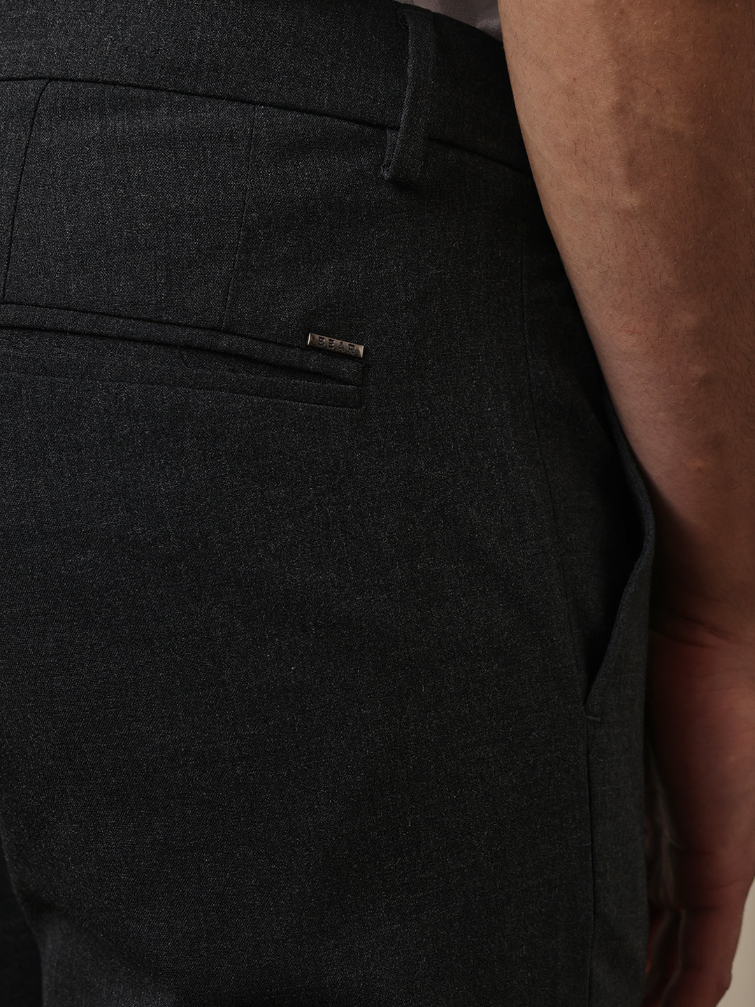 Men Solid Formal Trouser - Image 6
