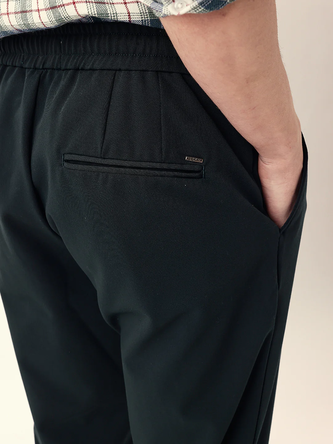 Men Solid Formal Trouser - Image 5