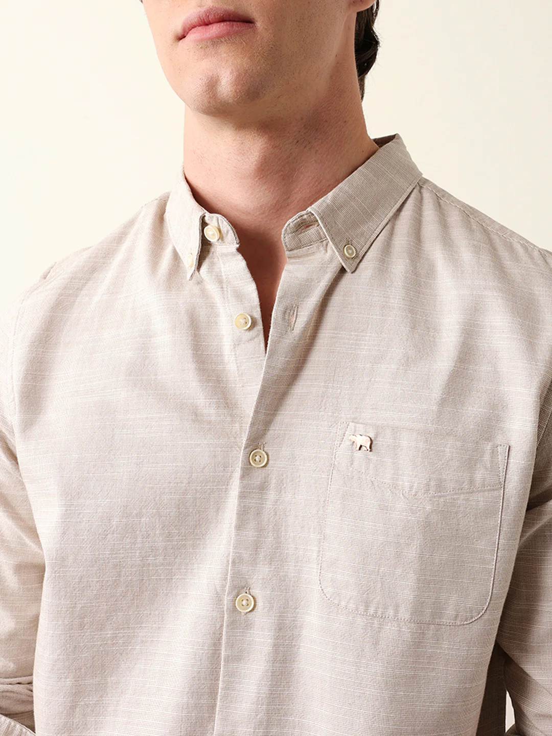 Men Solid Full Sleeve Casual Shirt - Image 5
