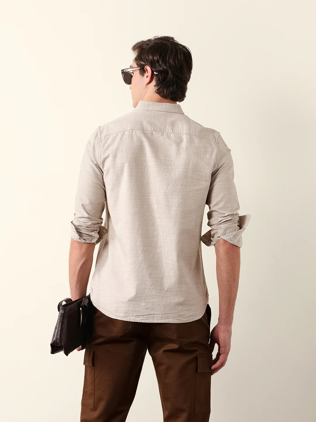 Men Solid Full Sleeve Casual Shirt - Image 6