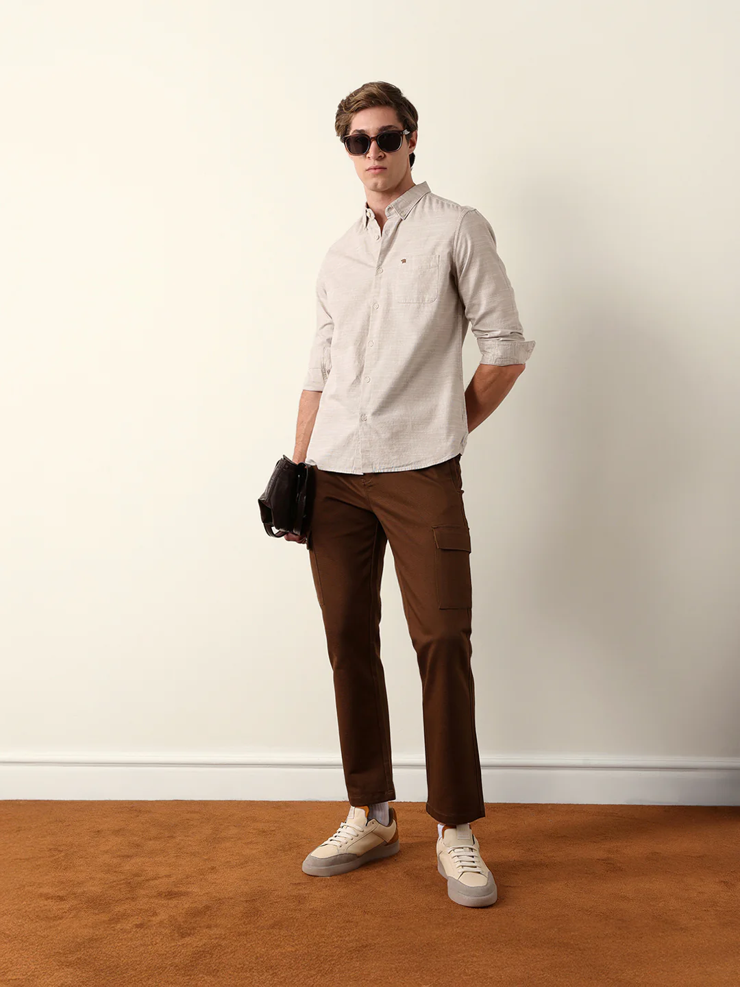 Men Solid Full Sleeve Casual Shirt - Image 7