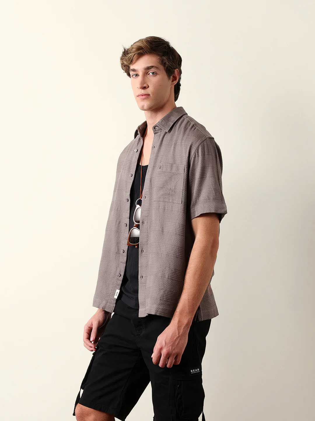 Men Solid Half Sleeve Casual Shirt - Image 4