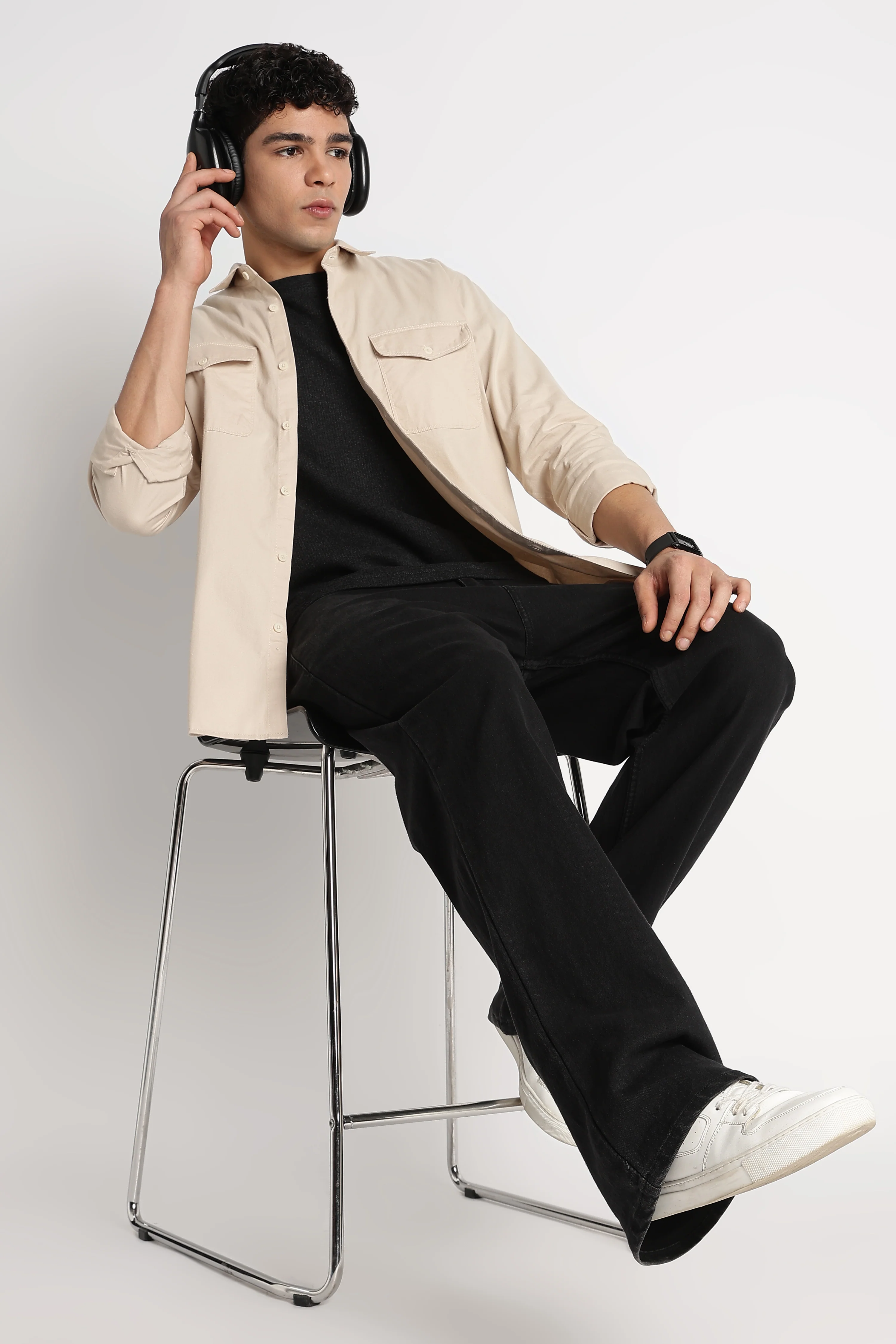 Men Solid Utility Casual Shirt - Image 10