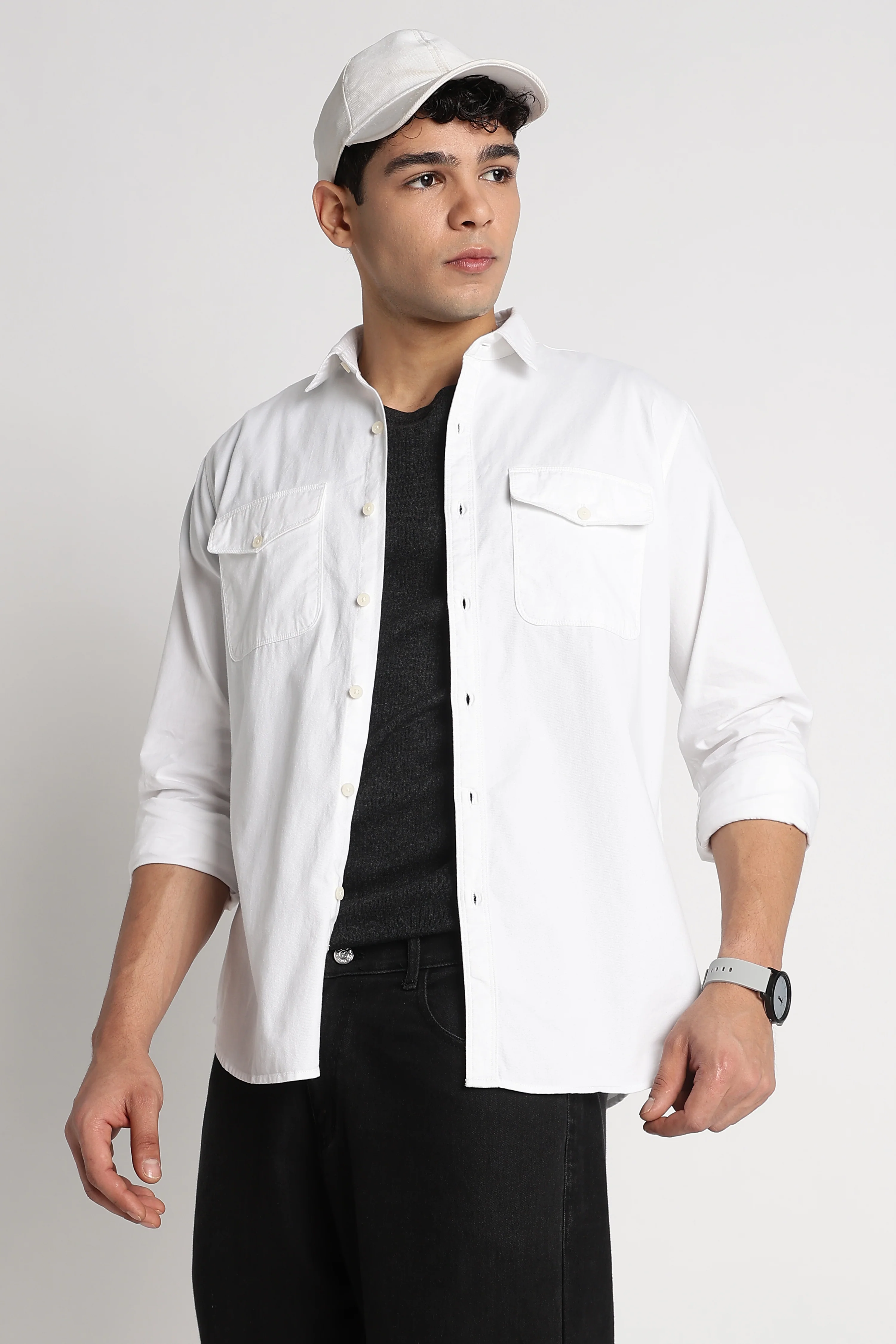 Men Solid Utility Casual Shirt - Image 10