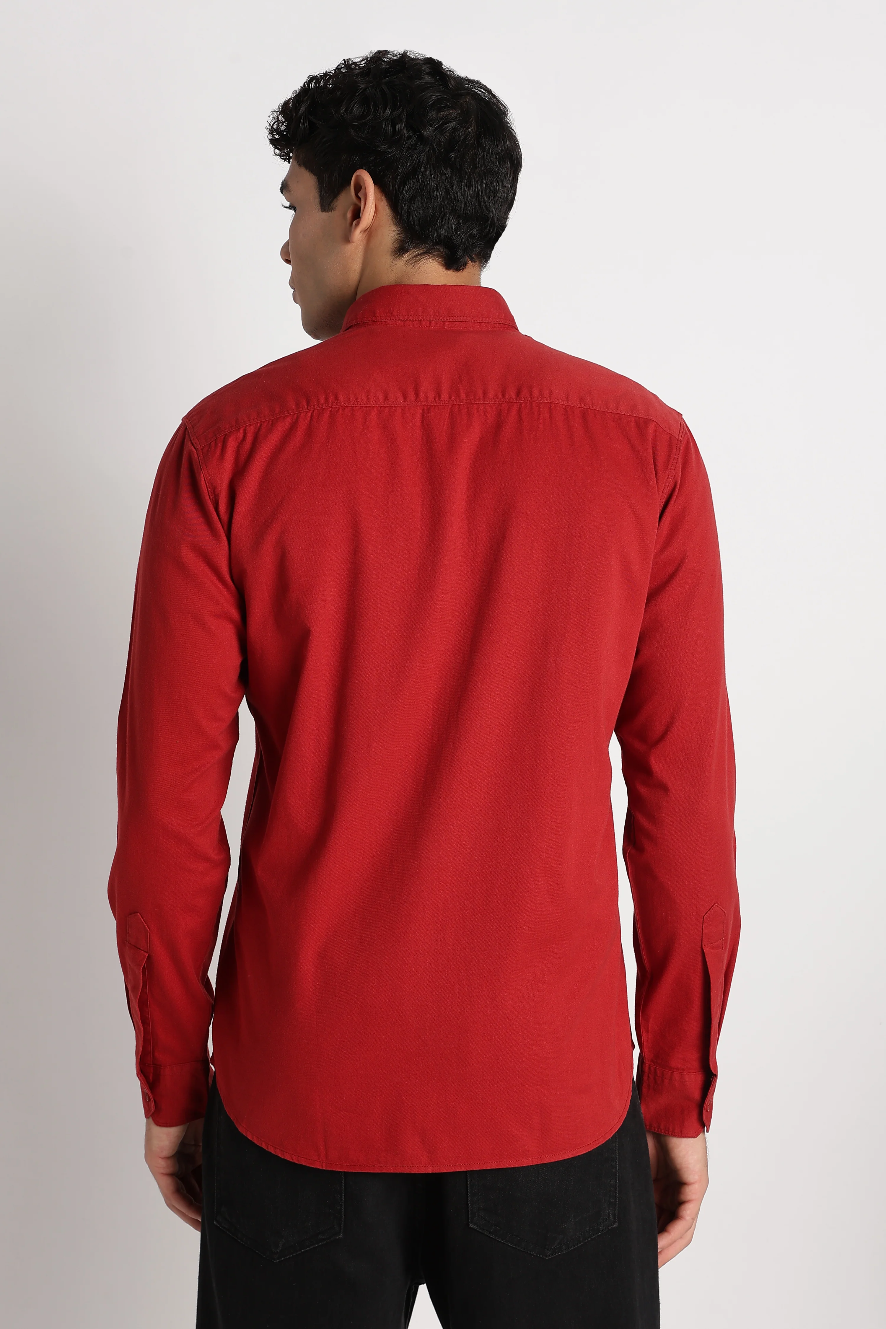 Men Solid Utility Casual Shirt - Image 3