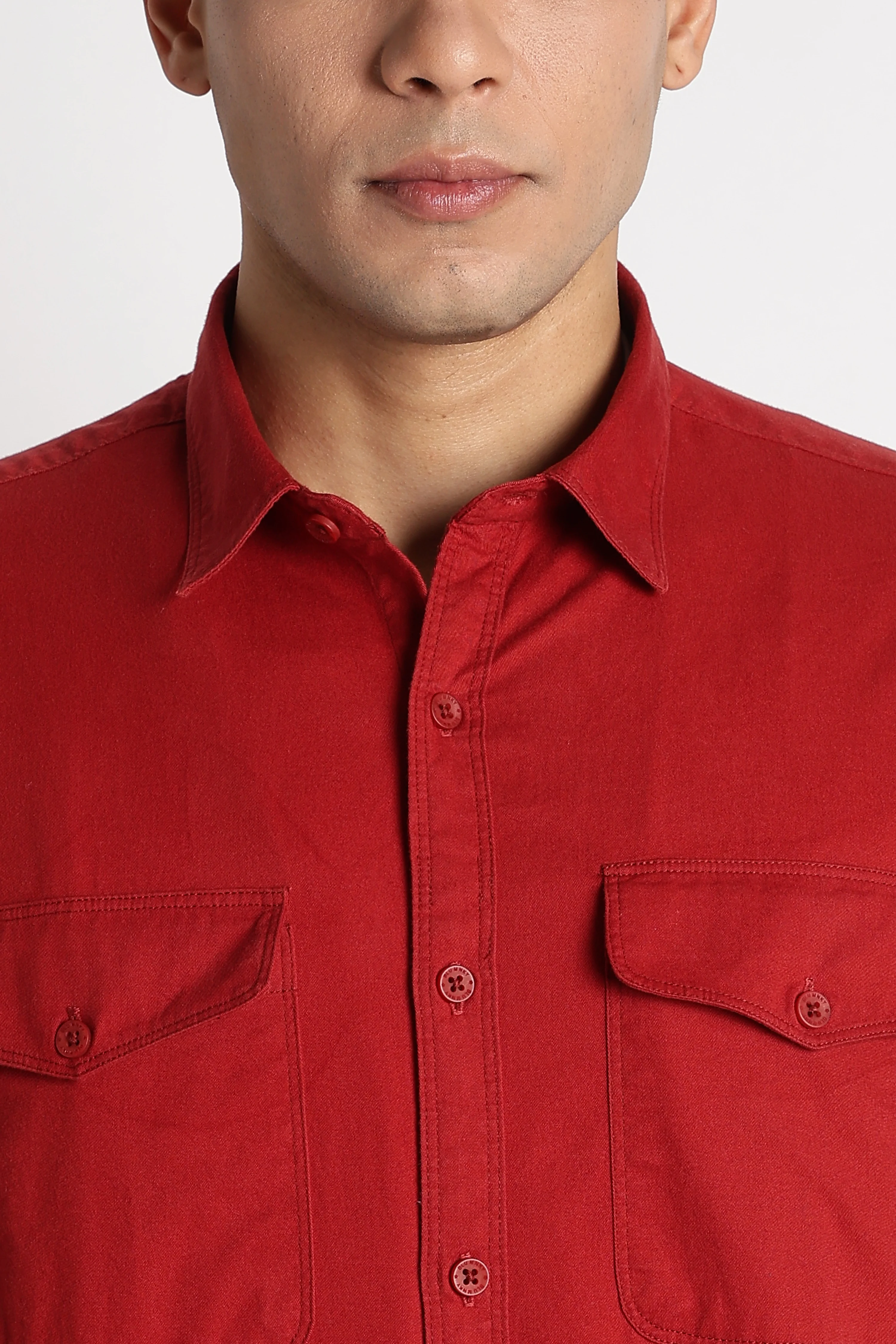 Men Solid Utility Casual Shirt - Image 4