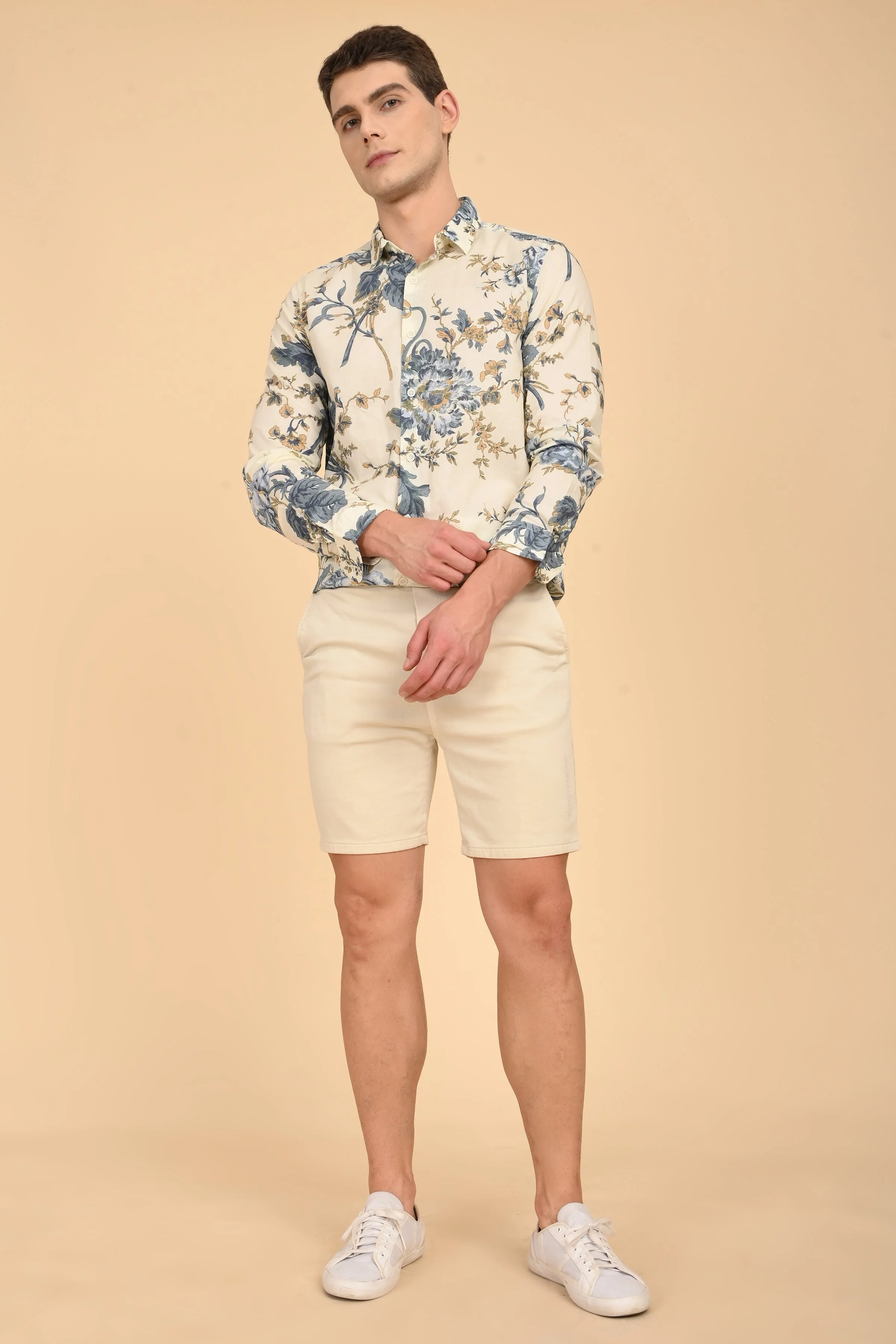 Men Stanley Cotton Digital Printed Shirt Lemon - Image 6