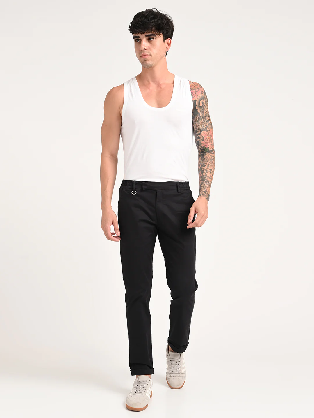 Men Stretch Trousers with Utility Pockets - Image 2