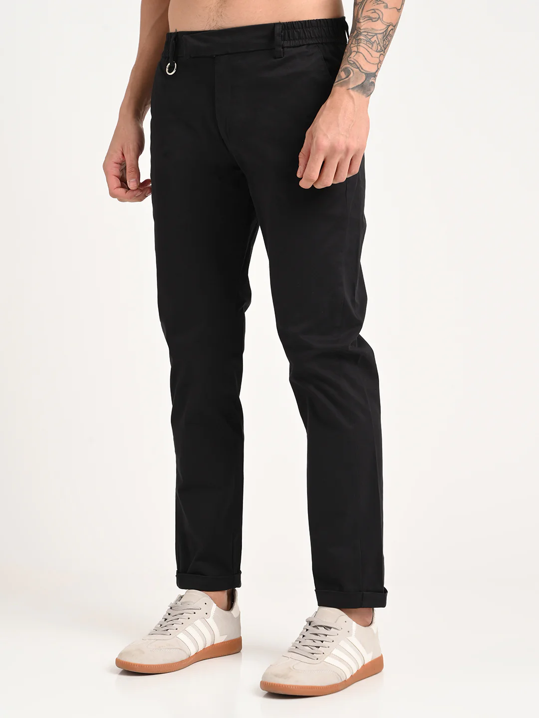 Men Stretch Trousers with Utility Pockets - Image 4