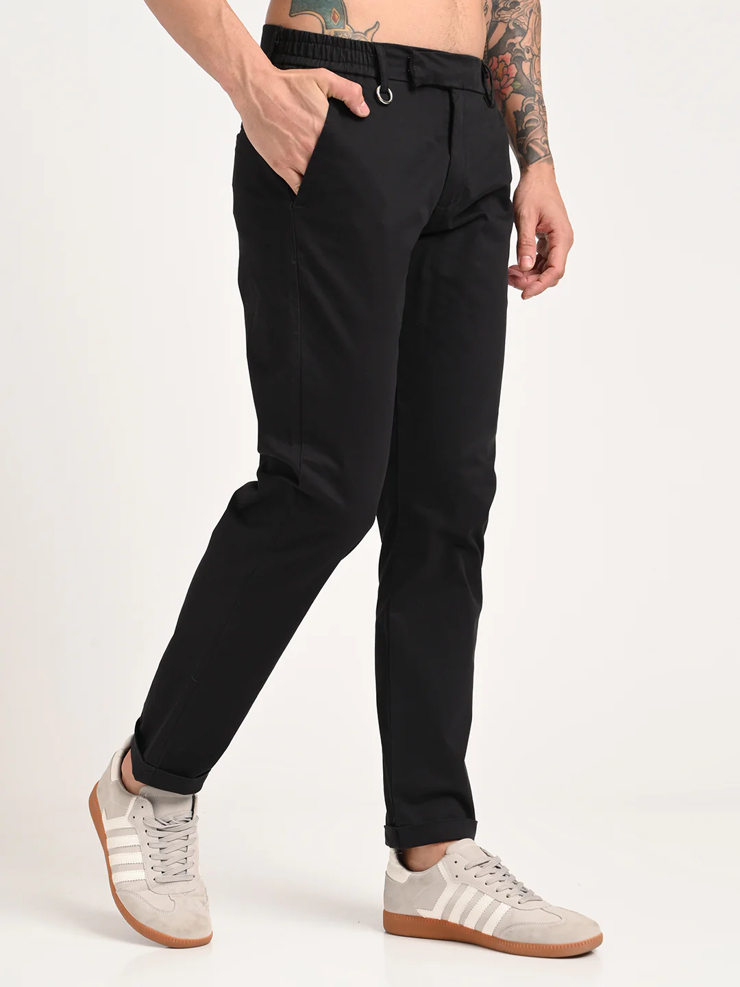 Men Stretch Trousers with Utility Pockets - Image 5