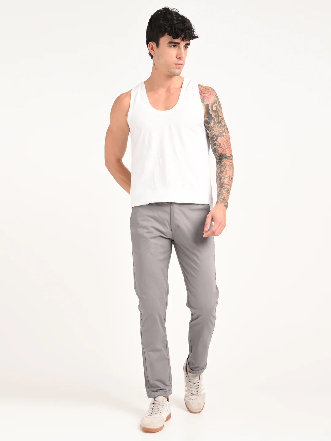 Men Stretch Trousers with Utility Pockets - Image 2