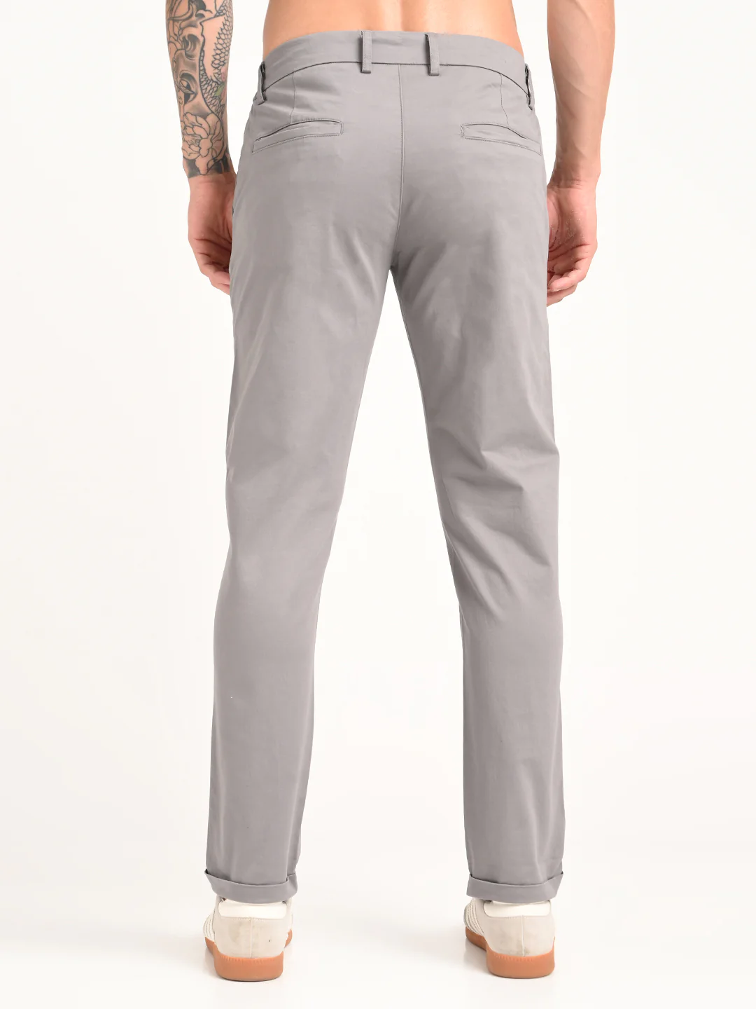 Men Stretch Trousers with Utility Pockets - Image 3