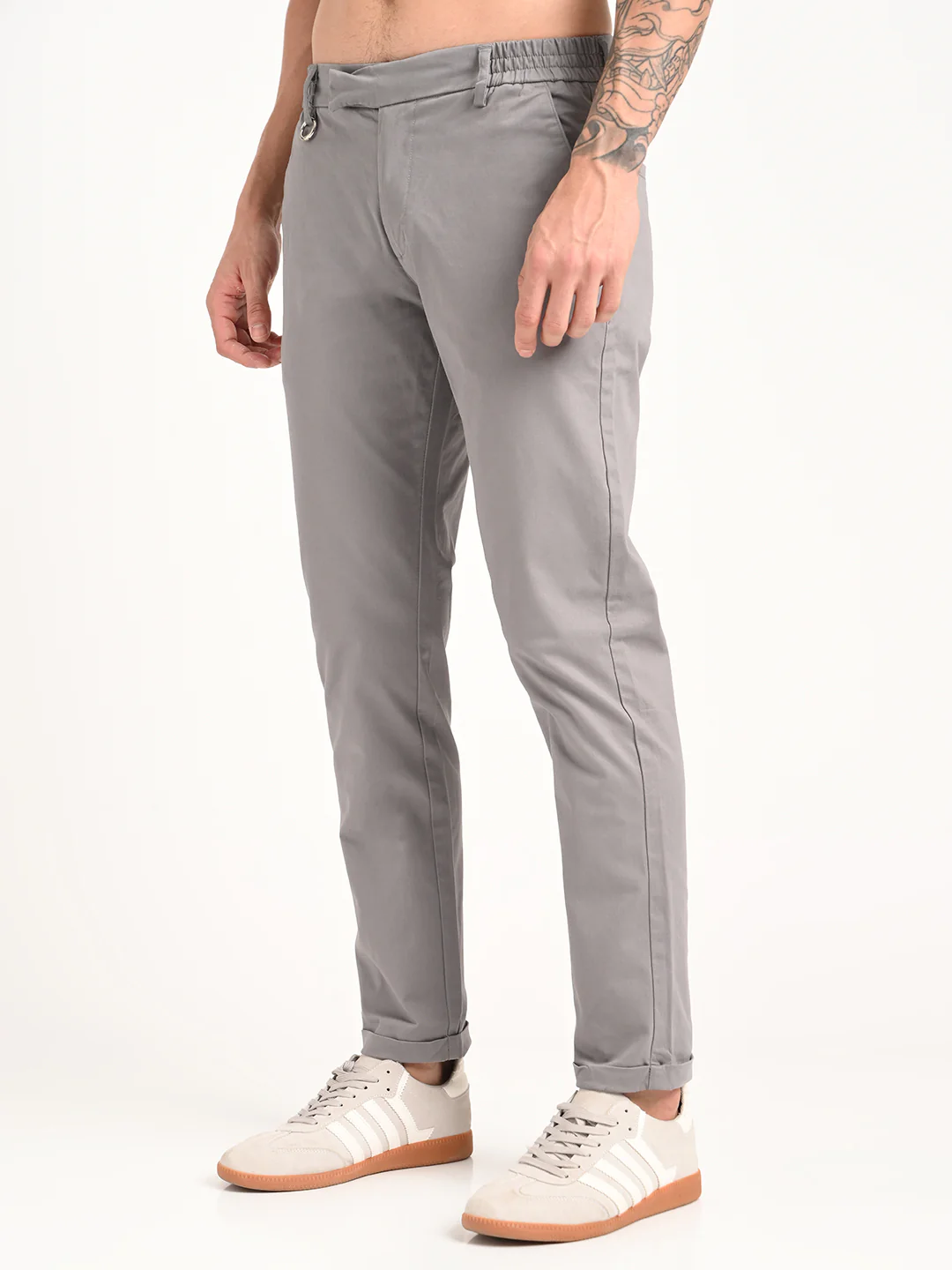 Men Stretch Trousers with Utility Pockets - Image 4
