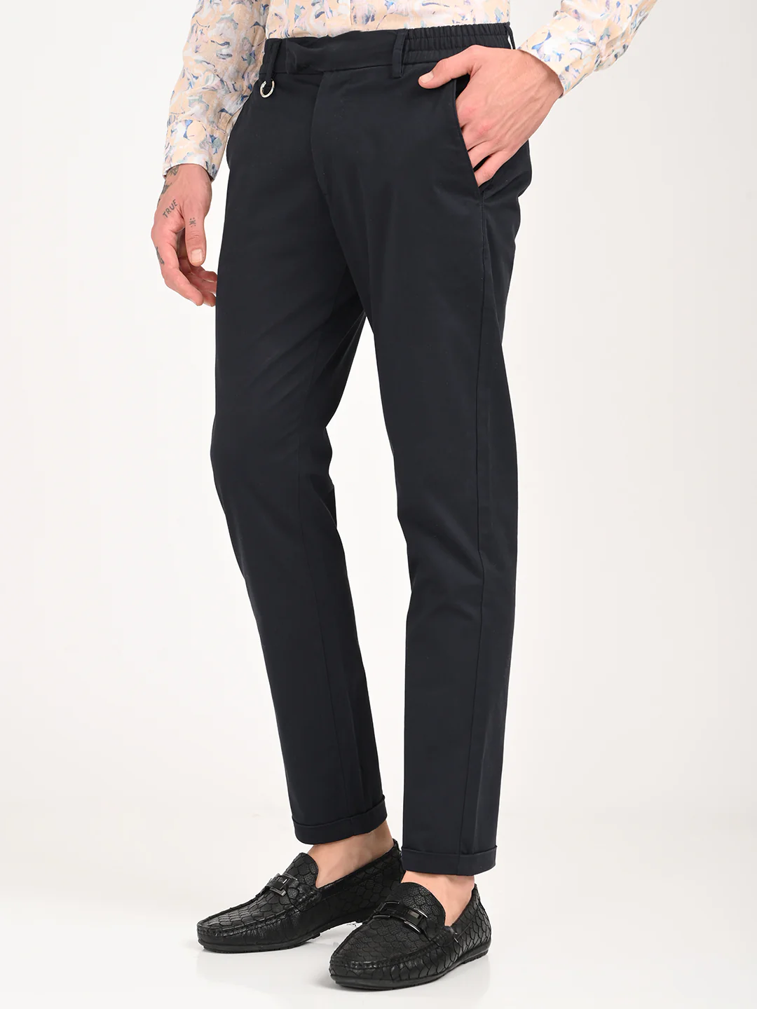 Men Stretch Trousers with Utility Pockets - Image 4