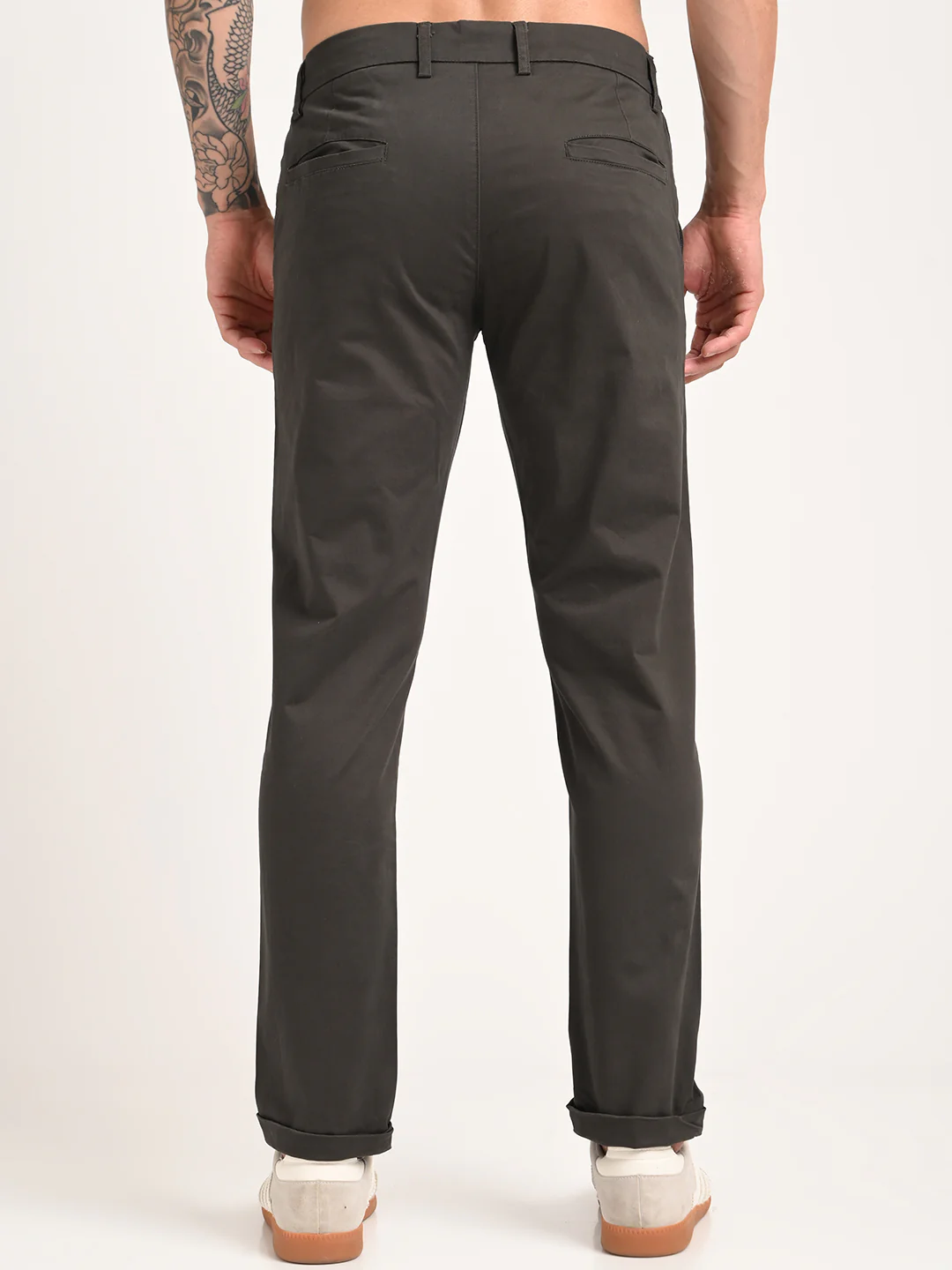 Men Stretch Trousers with Utility Pockets - Image 3