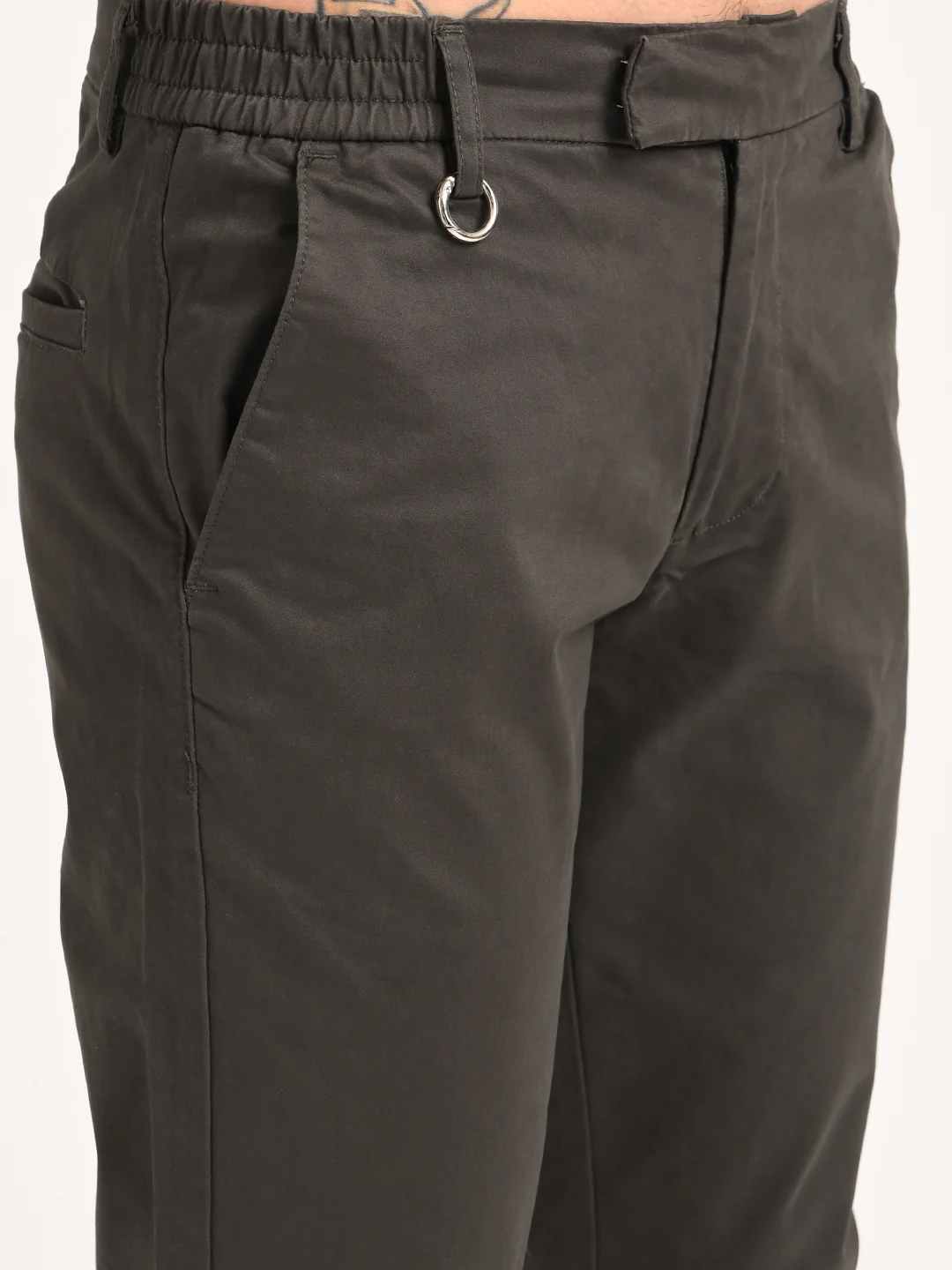 Men Stretch Trousers with Utility Pockets - Image 6