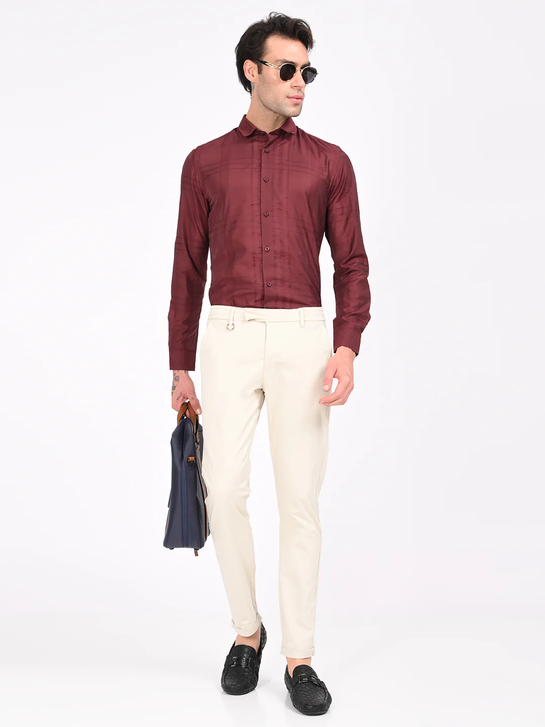 Men Stretch Trousers with Utility Pockets - Image 2