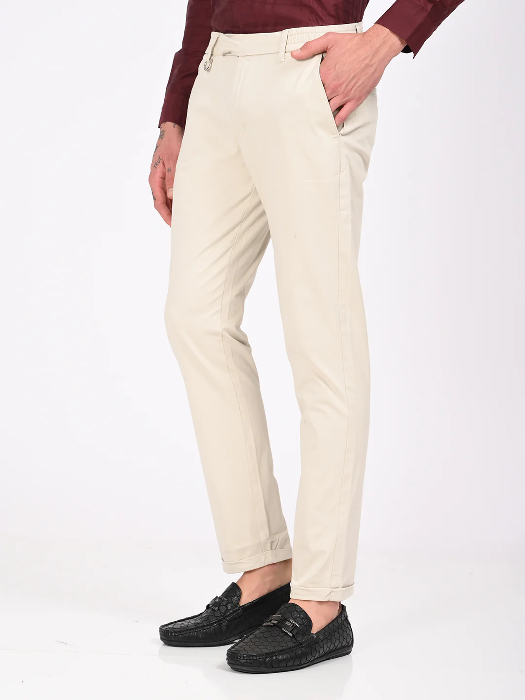 Men Stretch Trousers with Utility Pockets - Image 4