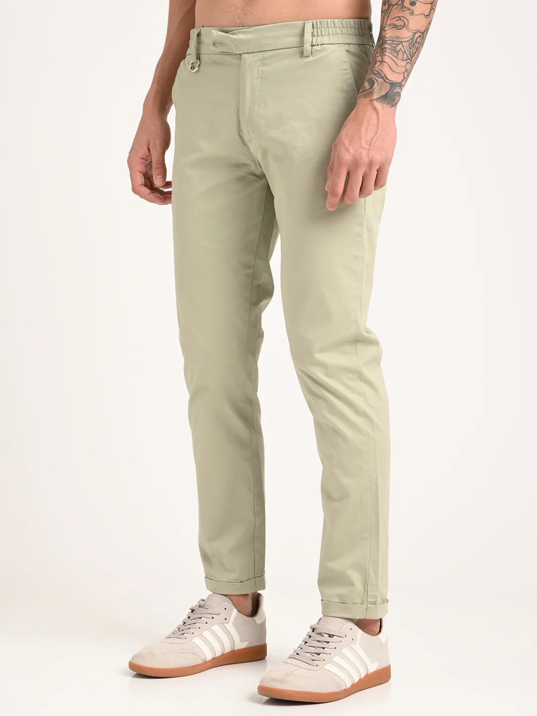 Men Stretch Trousers with Utility Pockets - Image 4