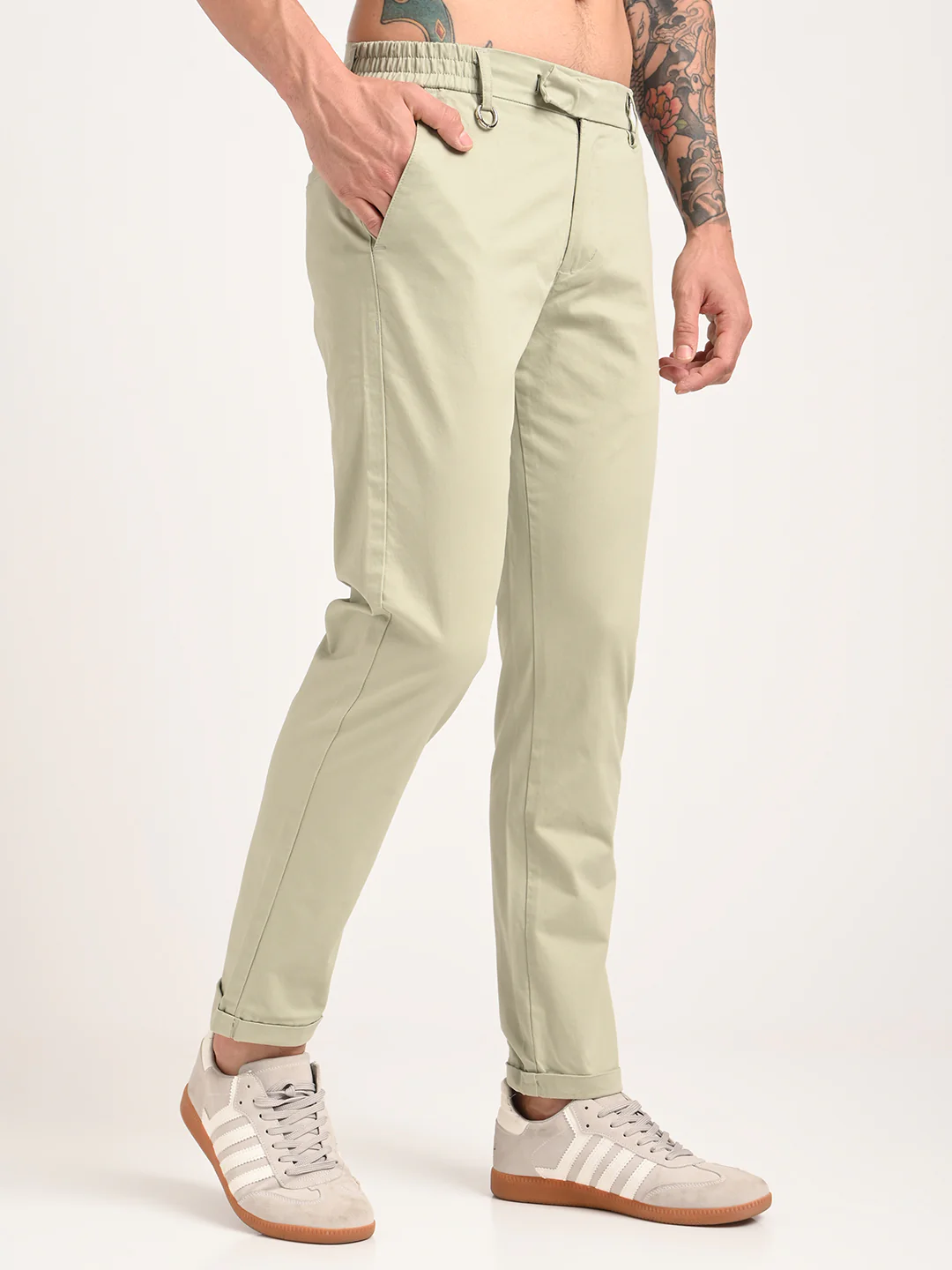 Men Stretch Trousers with Utility Pockets - Image 5