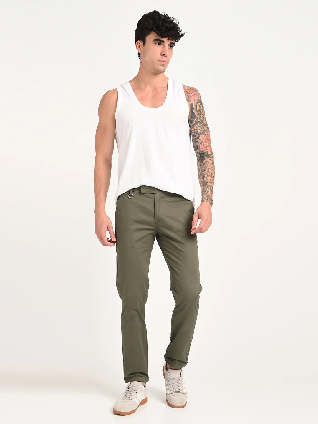 Men Stretch Trousers with Utility Pockets - Image 2