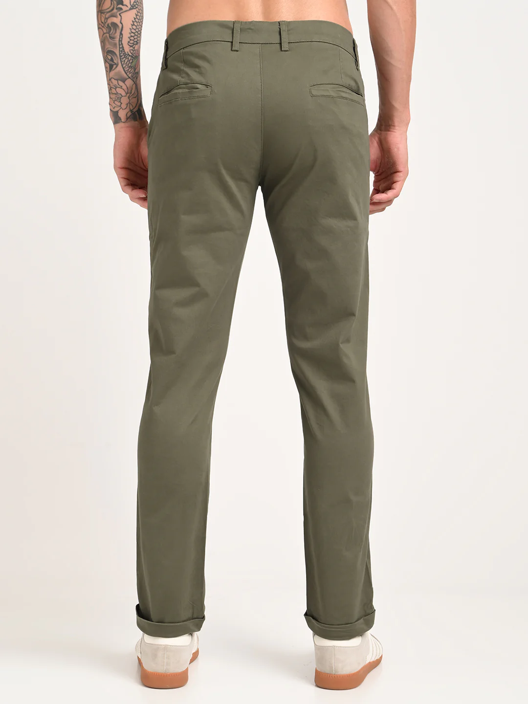 Men Stretch Trousers with Utility Pockets - Image 3