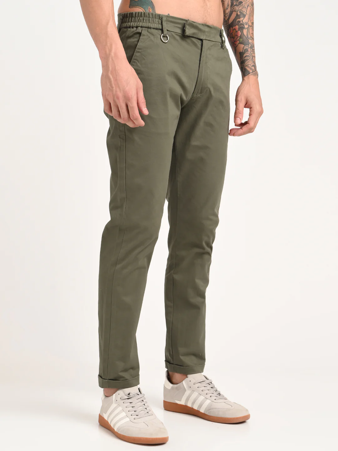 Men Stretch Trousers with Utility Pockets - Image 5