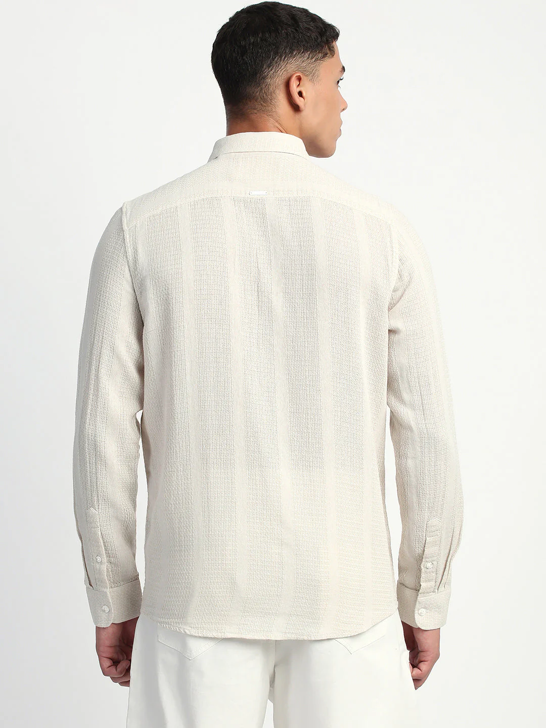 Men Stripe Slim Fit Casual Shirt - Image 3