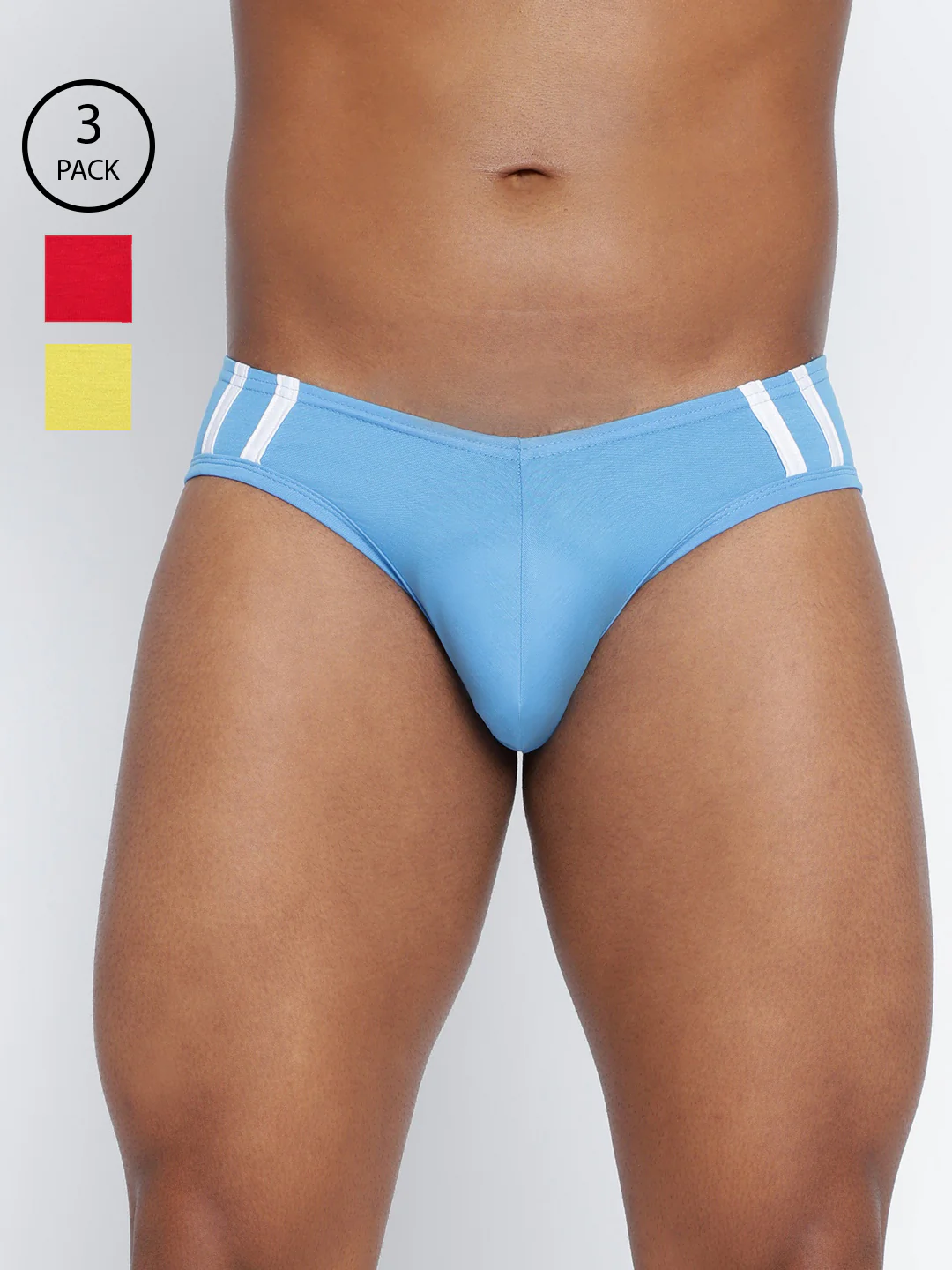 Men Striped Fashion Brief Pack of 3