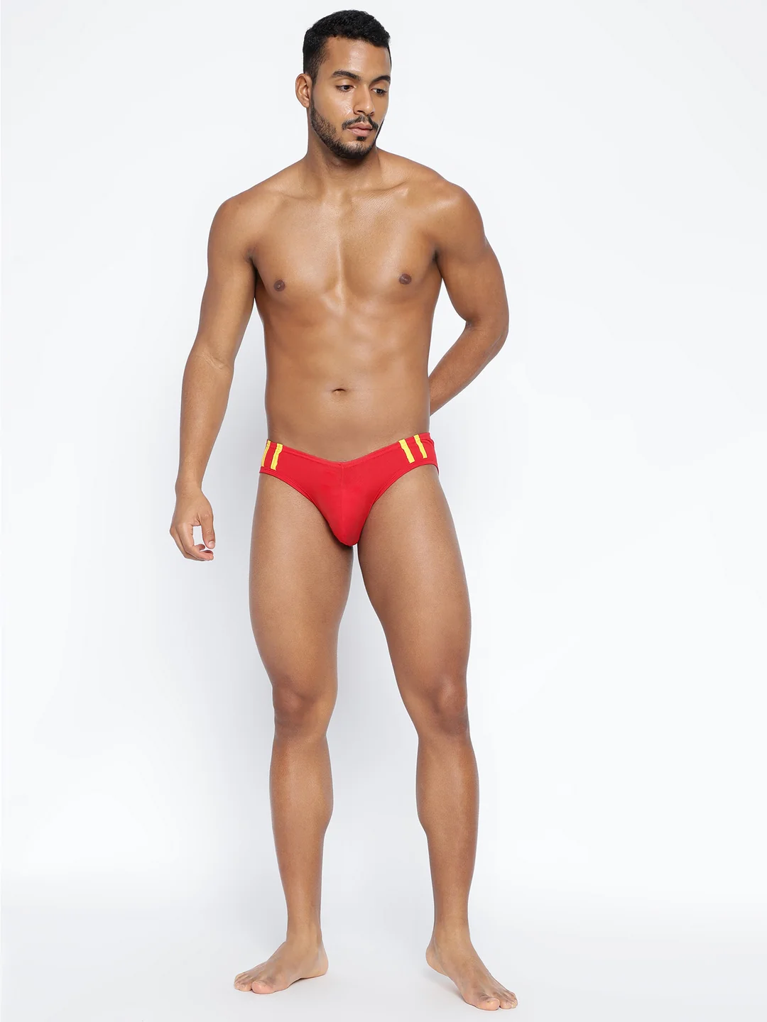 Men Striped and Solid Fashion Brief - Image 4