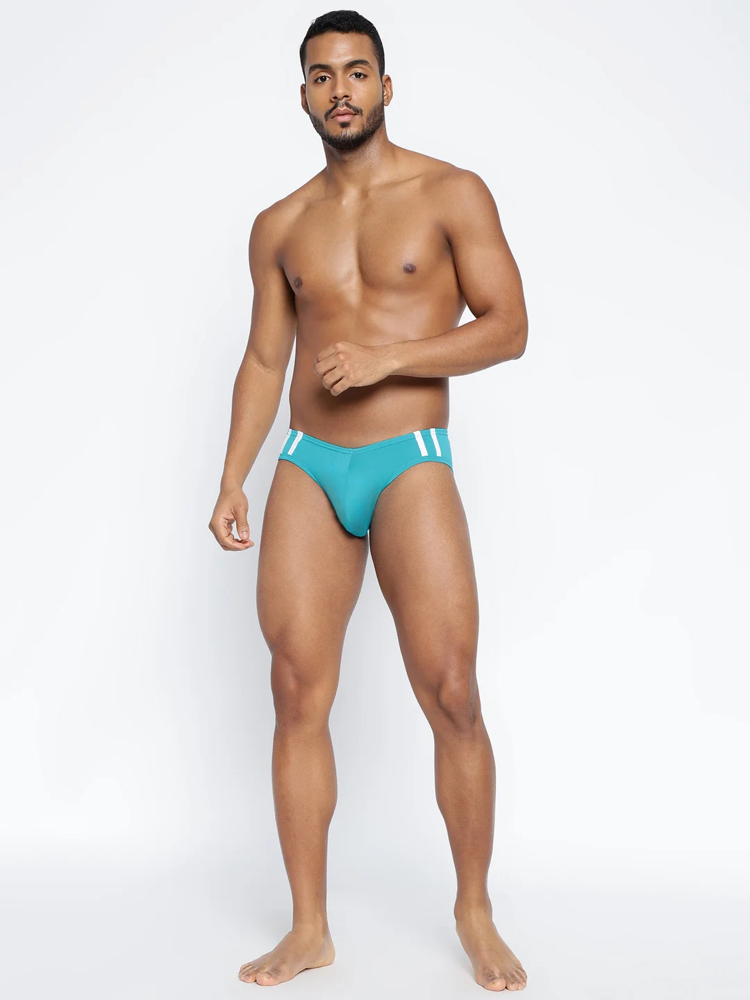 Men Striped and Solid Fashion Brief - Image 4