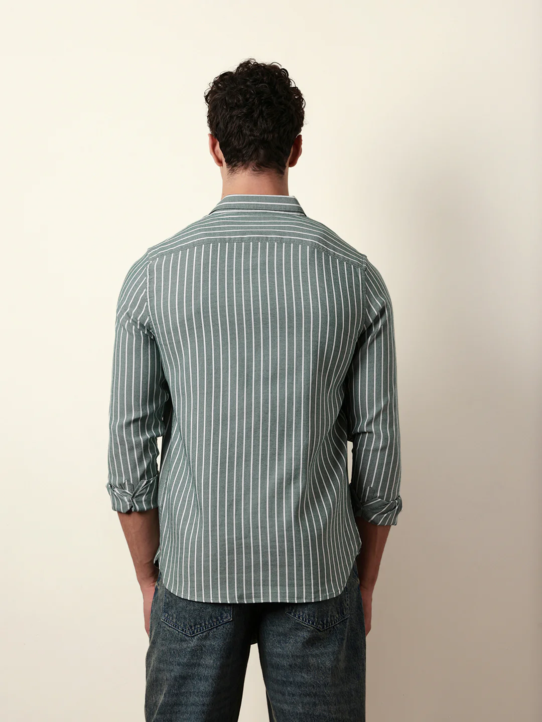 Men Striped Casual Full-Sleeve Shirt - Image 7