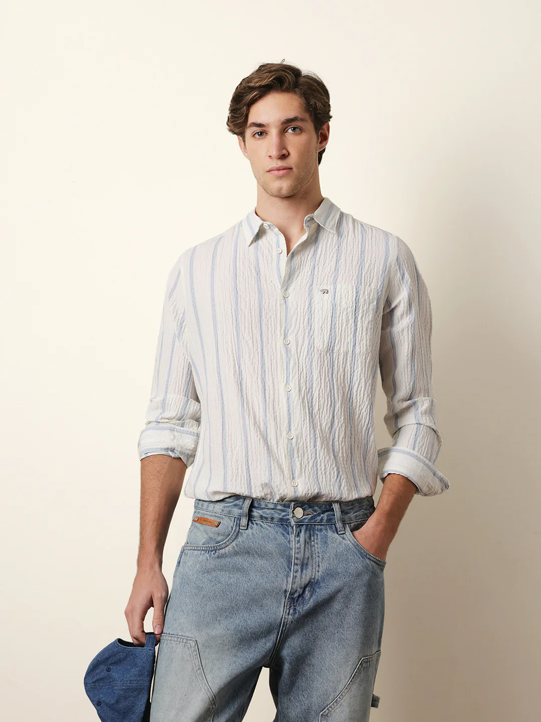 Men Striped Casual Full-Sleeve Shirt