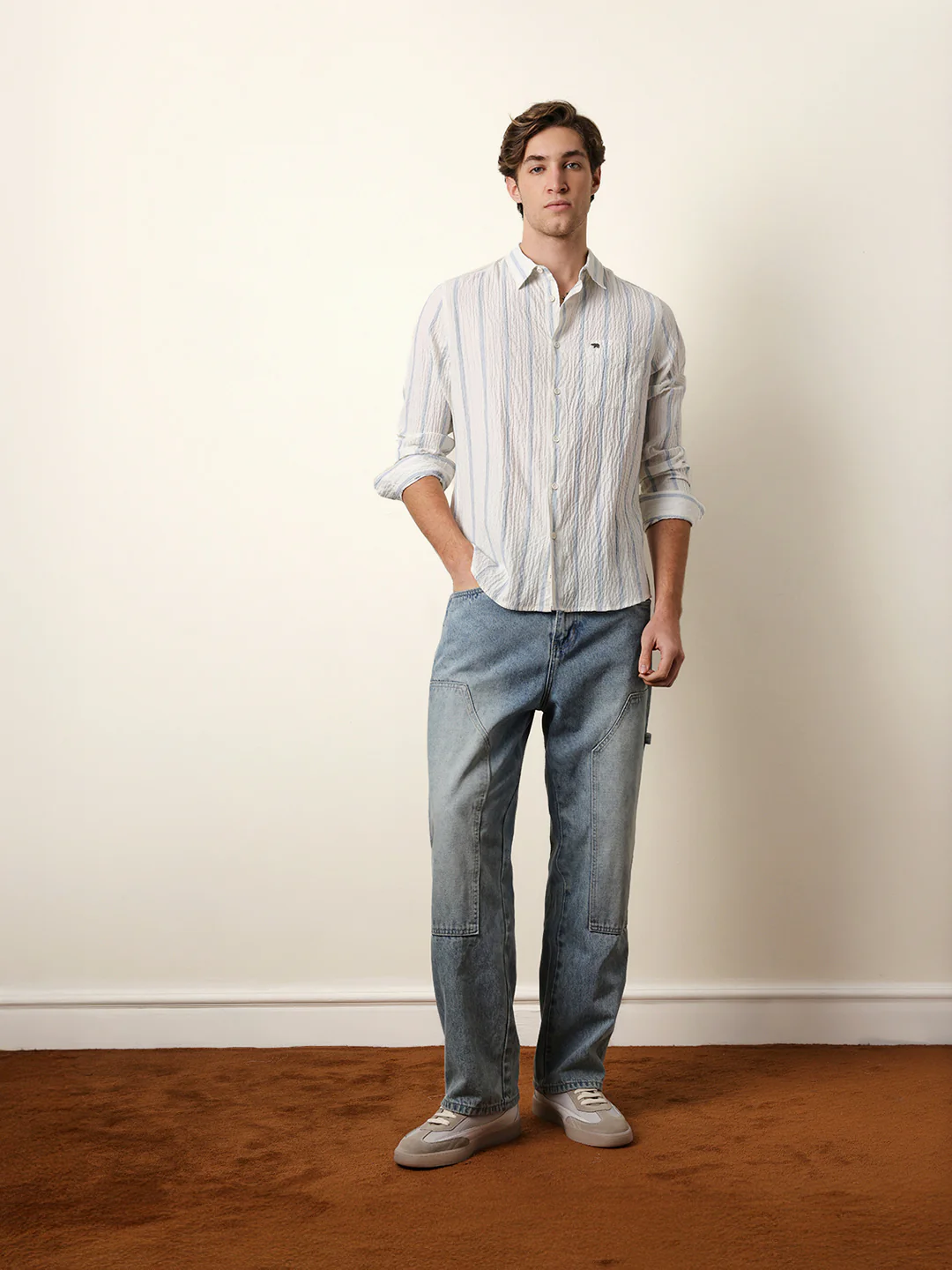 Men Striped Casual Full-Sleeve Shirt - Image 8