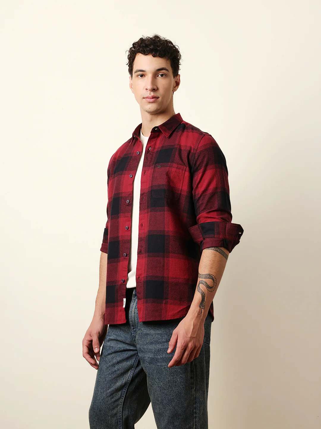 Men Striped Casual Full-Sleeve Shirt - Image 4