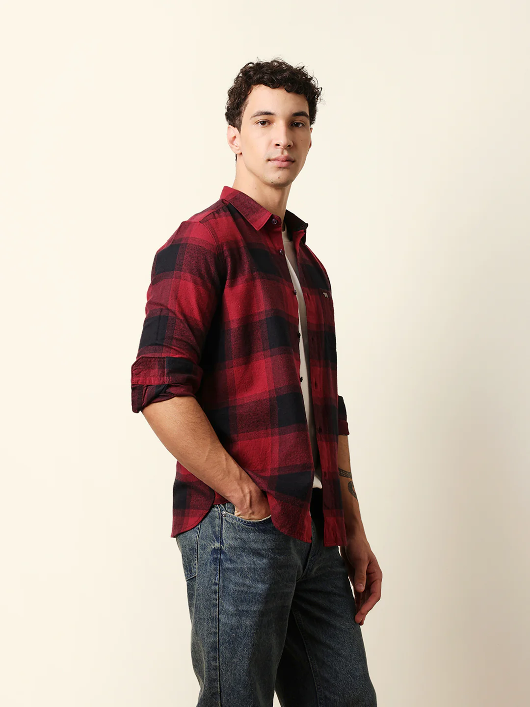 Men Striped Casual Full-Sleeve Shirt - Image 5