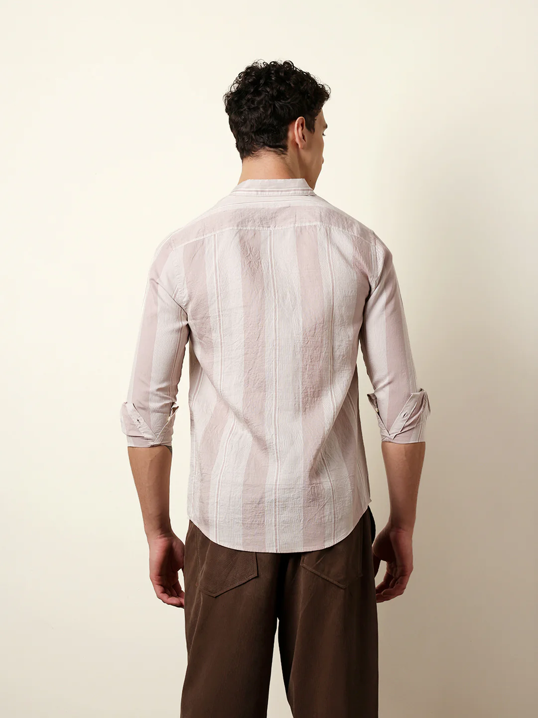 Men Striped Casual Full-Sleeve Shirt - Image 7