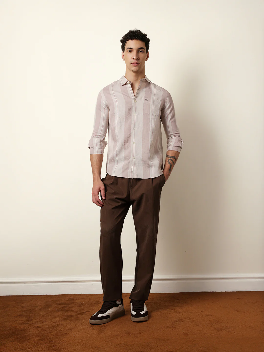 Men Striped Casual Full-Sleeve Shirt - Image 8