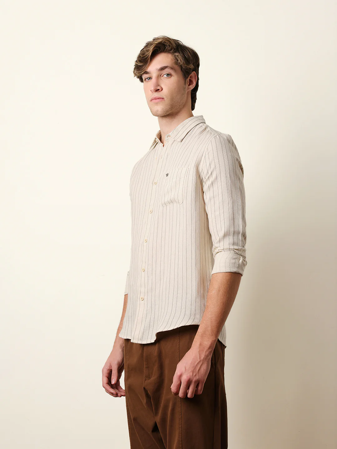 Men Striped Casual Full-Sleeve Shirt - Image 4