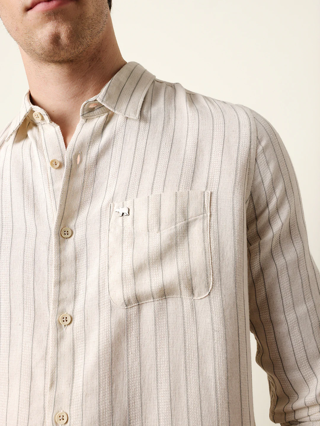 Men Striped Casual Full-Sleeve Shirt - Image 6
