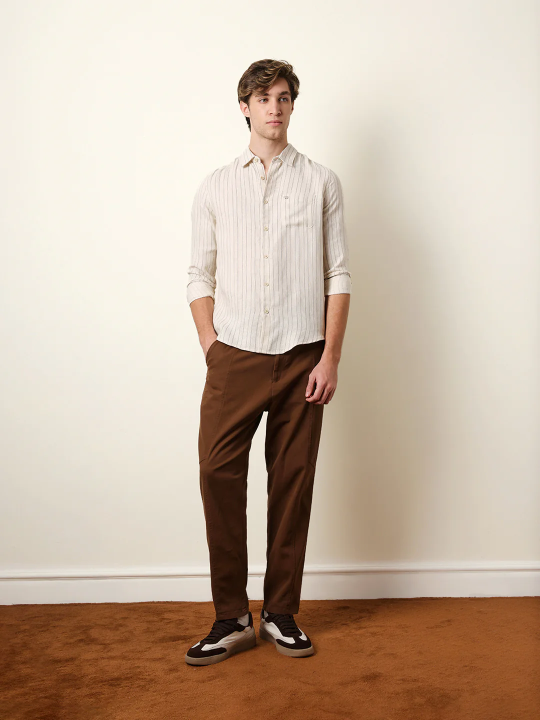 Men Striped Casual Full-Sleeve Shirt - Image 8