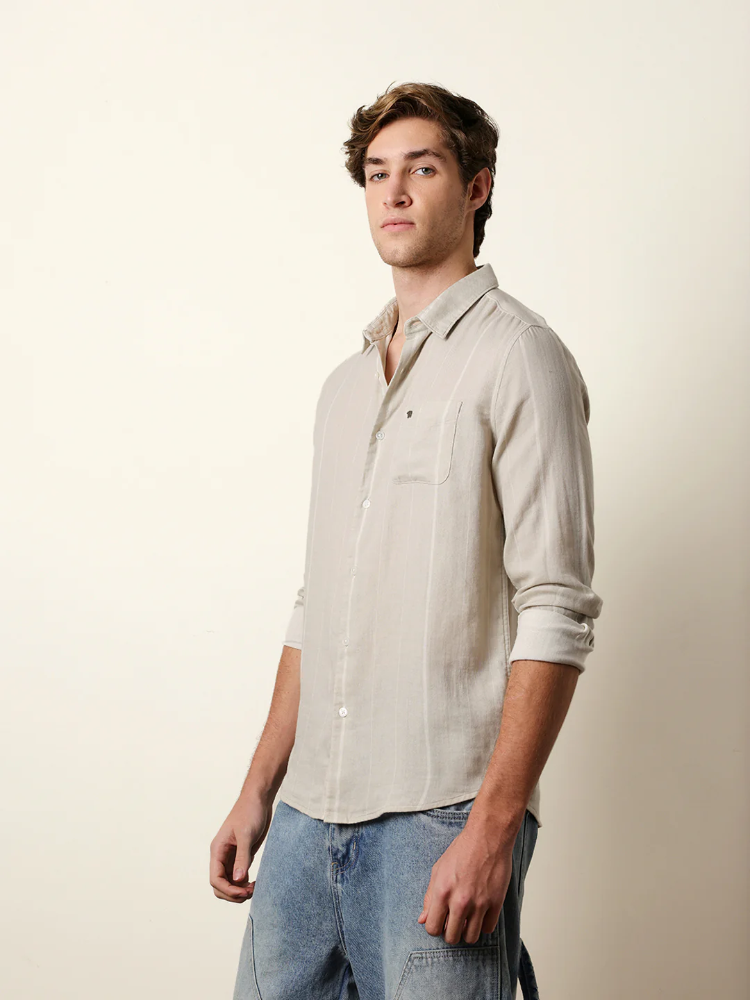 Men Striped Casual Full-Sleeve Shirt - Image 4