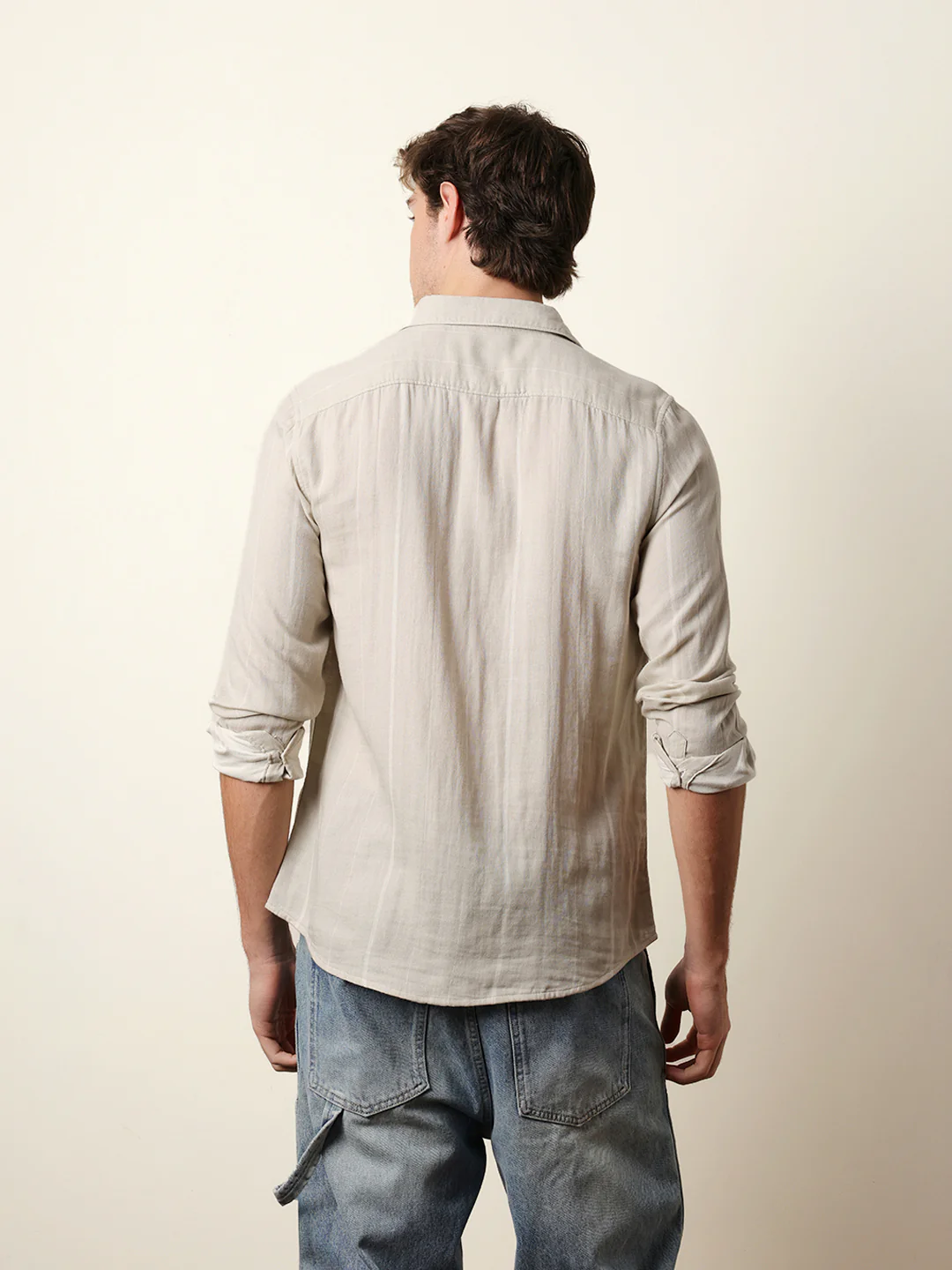 Men Striped Casual Full-Sleeve Shirt - Image 7