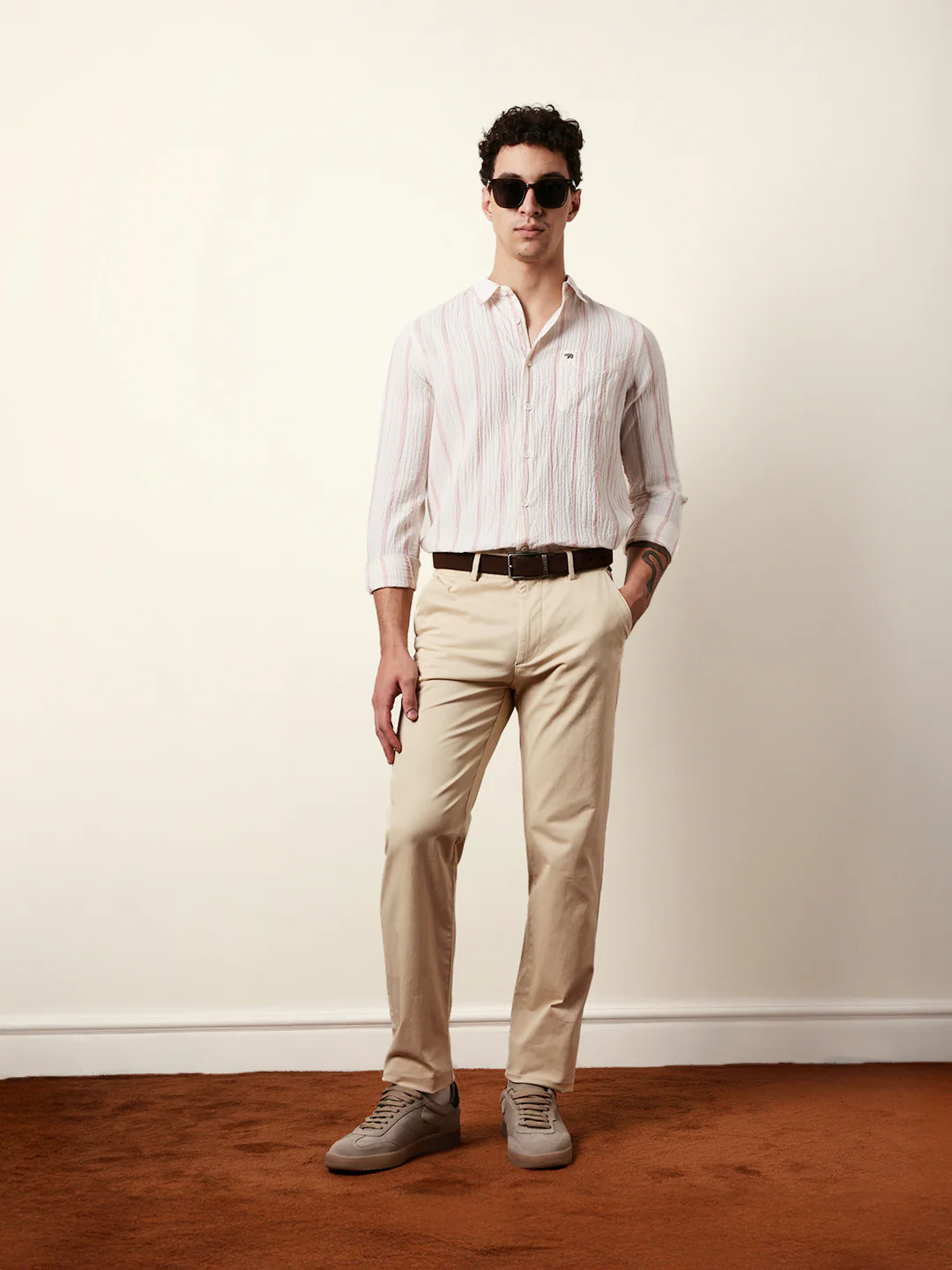 Men Striped Casual Full-Sleeve Shirt - Image 2