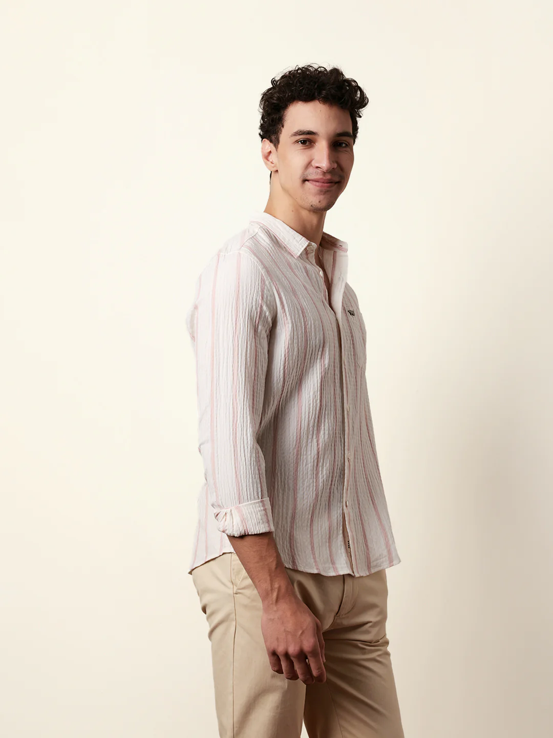 Men Striped Casual Full-Sleeve Shirt - Image 5