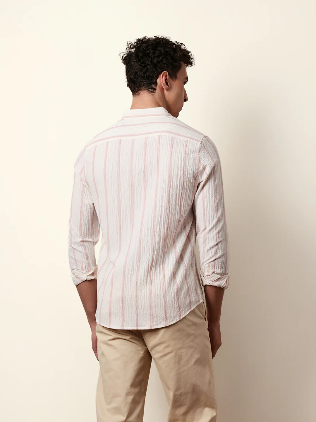 Men Striped Casual Full-Sleeve Shirt - Image 7